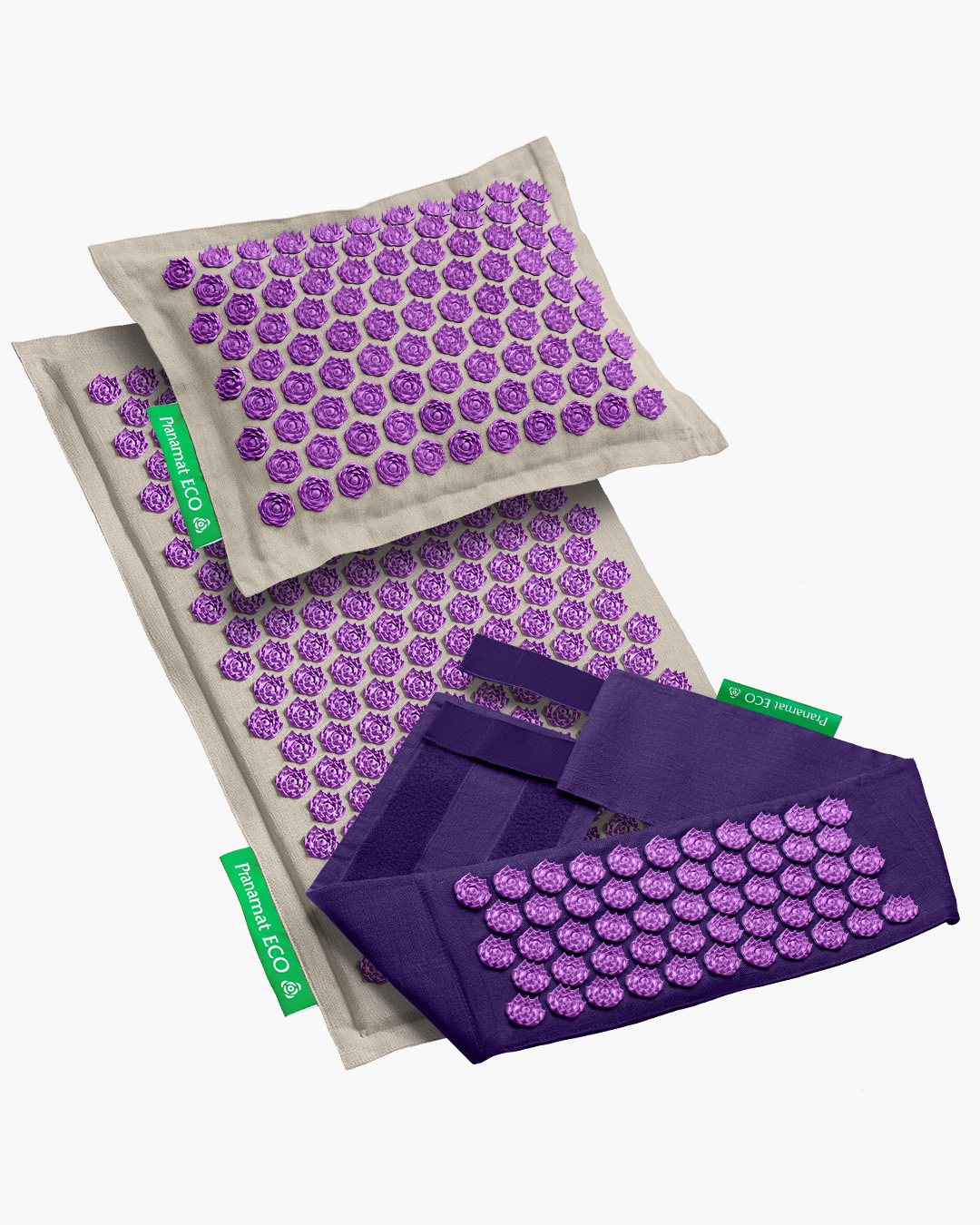 Pranamat + PranaPillow + PranaBelt (Amethyst with Lavender Belt)