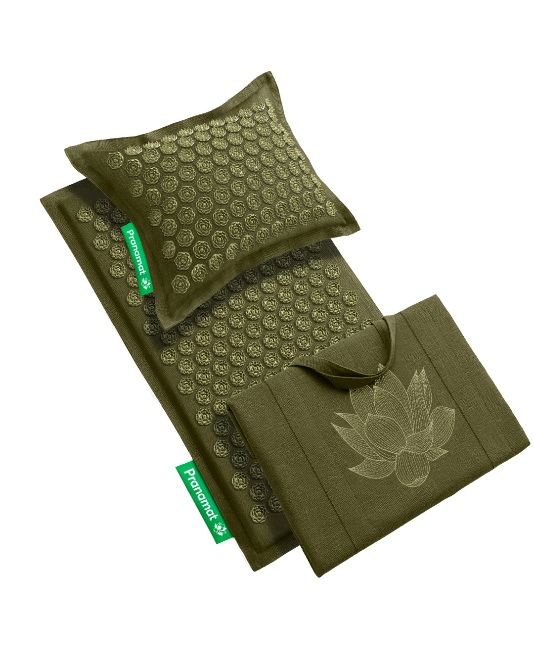 Tapis + oreiller + grand sac (Olive)