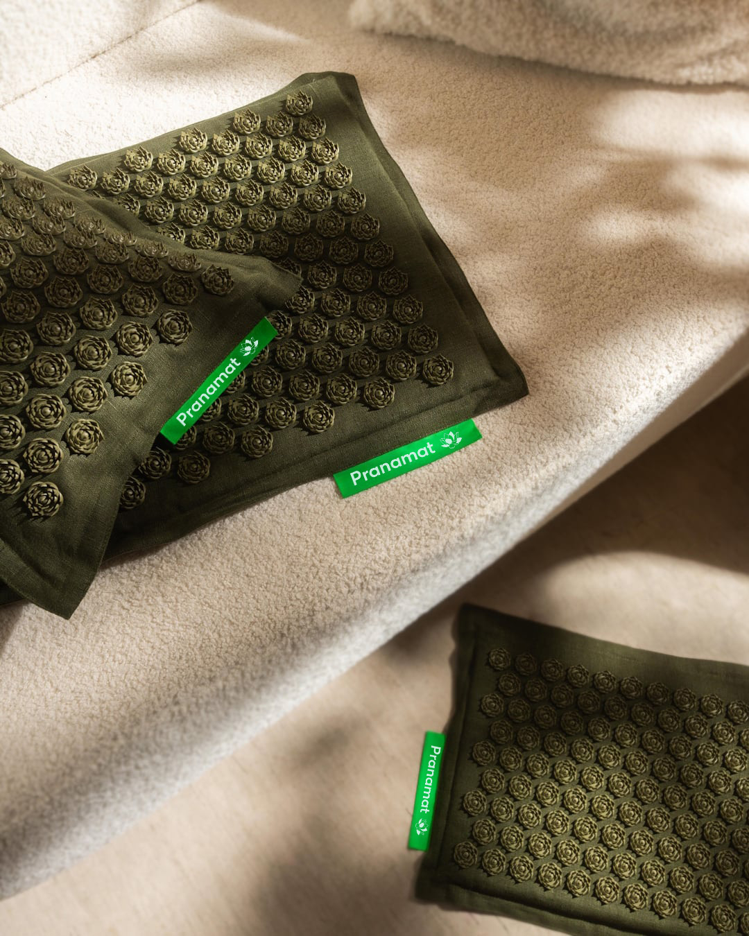 Tapis + coussin + mini + grand sac (Olive)