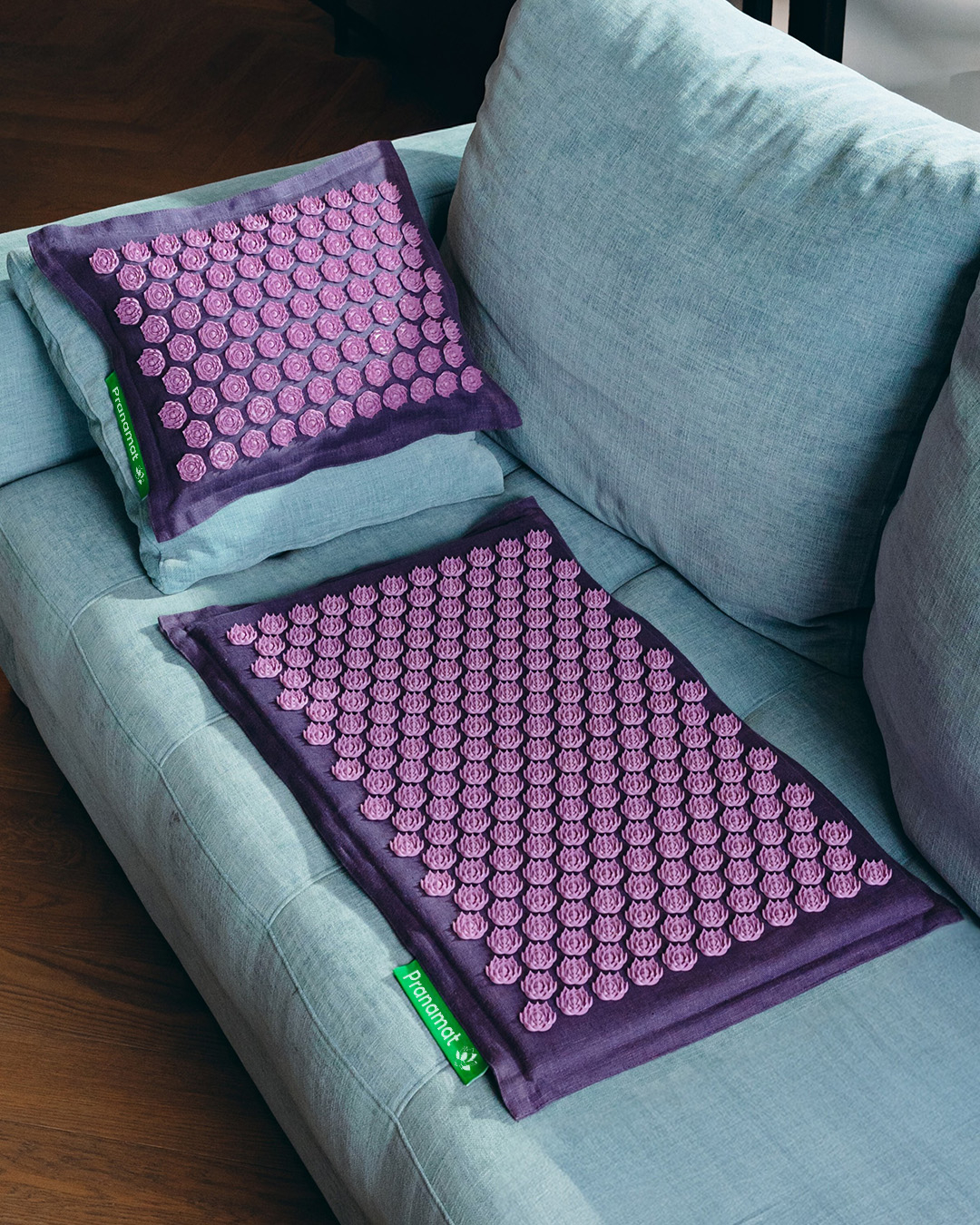 Tapis + oreiller + grand sac (Lavande)