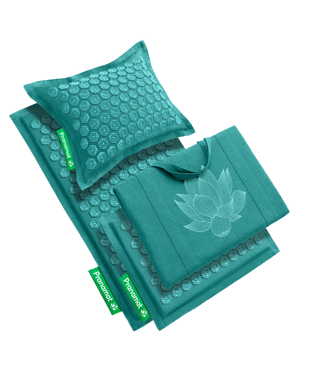 Tapis + coussin + mini + grand sac (Azur)