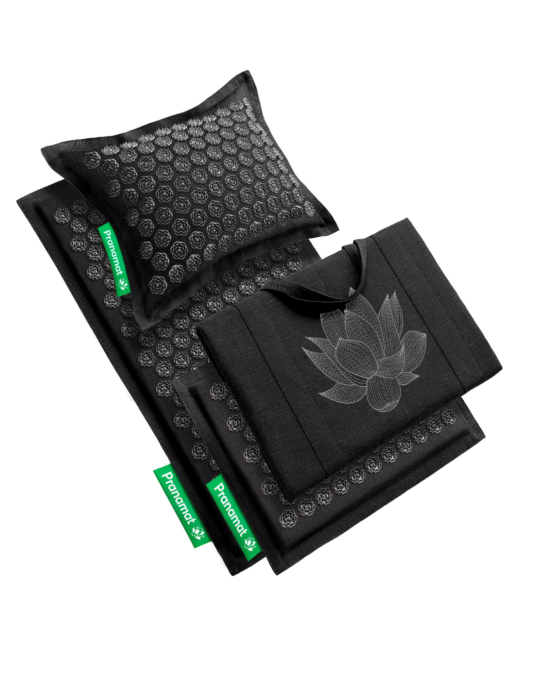 Tapis + coussin + mini + grand sac (Obsidienne)